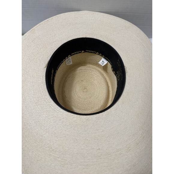 Atwood Nevada Palm Leaf  15x Long Oval  Size 7 1/8 Hat Natural Cowboy Rodeo GUC - Picture 16 of 16